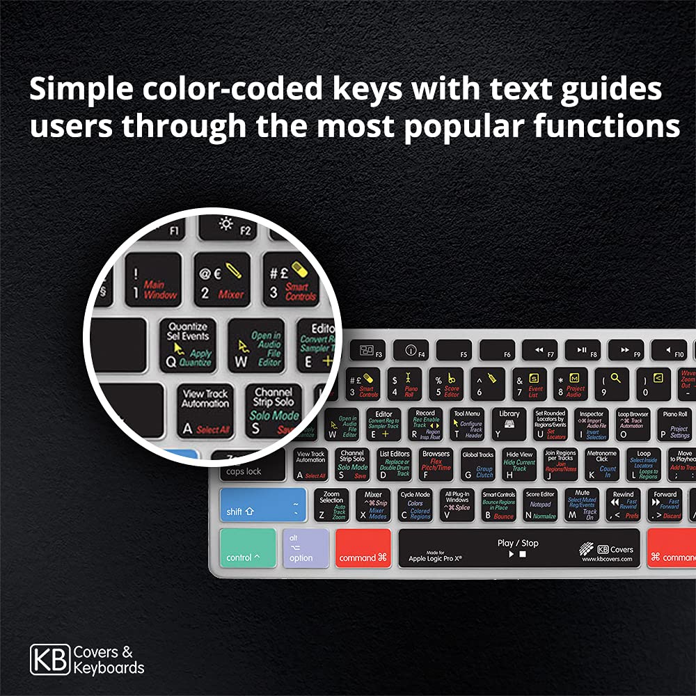 KB Covers Logic Pro X QWERT ー 18343 8518 KB Covers Logic Pro X QWERTY Keyboard Cover for MacBook Air/Pro